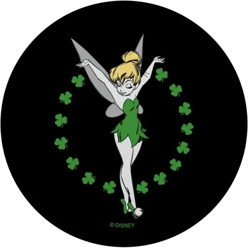 Miniatura 3 de Disney Peter Pan Tinker Bell Shamrock St. Patrick's Day PopSockets agarre y soporte para teléfonos y tabletas, Negro