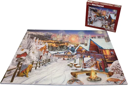 Miniatura 4 de Vermont Christmas Company Rompecabezas de 1000 piezas para parque infantil de invierno