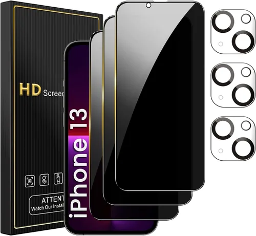 Miniatura 12 de Romkasi Paquete de 3 protectores de pantalla de privacidad para iPhone 11 de 6.1 pulgadas con 3 protectores de lente de cámara, película de vidrio