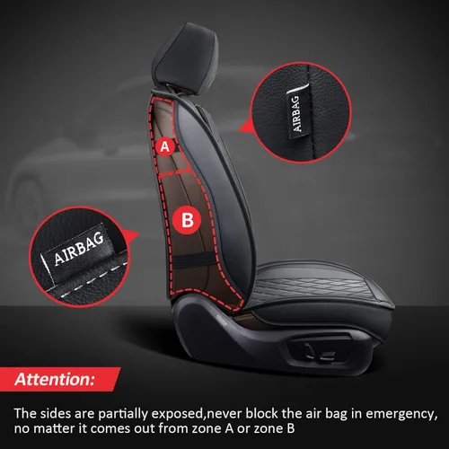 Miniatura 2 de MIROZO - Fundas de asiento delanteros, fundas de cojín de vehículo transpirables para la mayoría de Sedan, camiones y todoterrenos, para Explorer