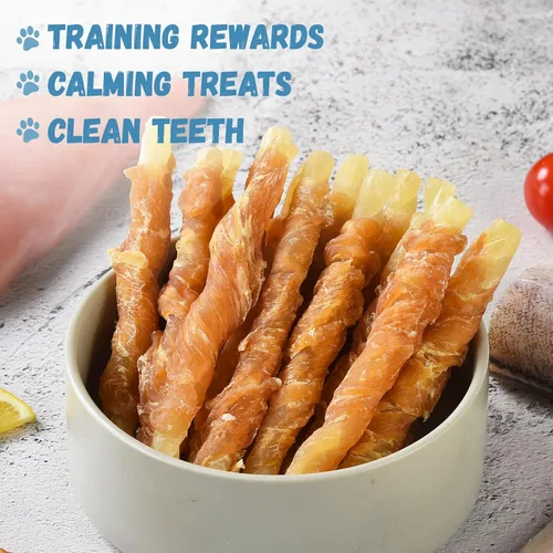 Miniatura 6 de Pawmate Dog Treats - Palitos de bacalao envueltos en pollo, golosinas naturales de bacalao de pollo rico en omega-3, golosinas masticables