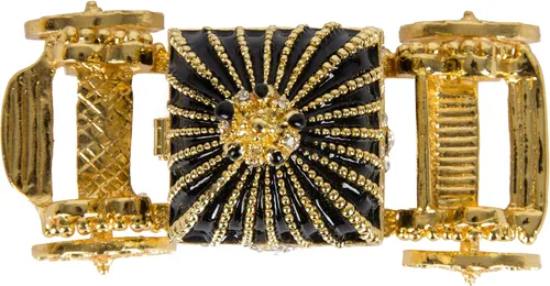 Miniatura 4 de QIFU Pintado a mano esmaltado Royal Carriage Bisagra Joyería Caja de baratija, regalo único decoración del hogar (dorado)