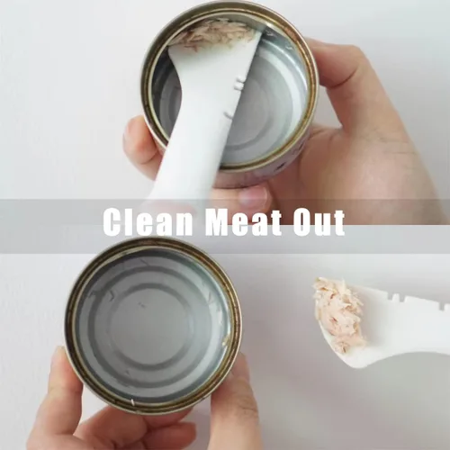 Miniatura 4 de Meow&Woof Tapa y cuchara para latas de comida para gatos, cubierta sin BPA para almacenamiento de alimentos húmedos de animales, reutilizable