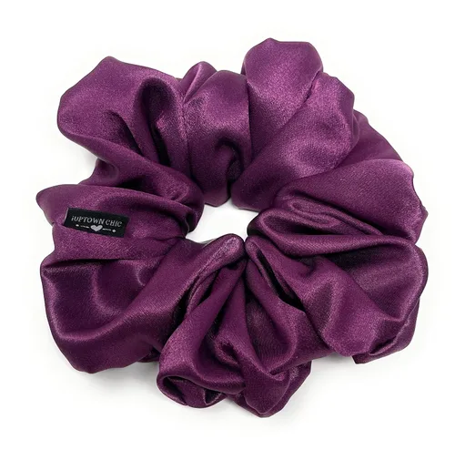 Miniatura 20 de XL Satin Scrunchie for Thick Hair – Oversized Hair Scrunchy for Ponytail Bun or Sleeping – Frizz Free Satin Hair Tie for Women and Girls