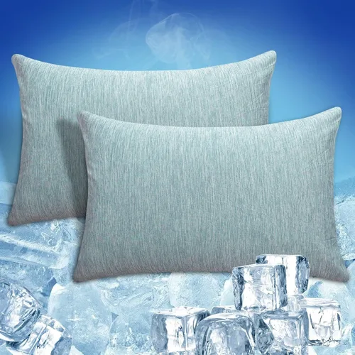 Miniatura 26 de CHOSHOME Fundas de almohada refrescantes con cremallera Fundas de almohada Q-Max > 0.45 con cremallera para personas que duermen con calor, suaves