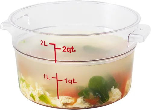 Miniatura 13 de Restaurantware Met Lux - Contenedores de almacenamiento de alimentos de 18 cuartos de galón, 10 recipientes redondos de almacenamiento comercial