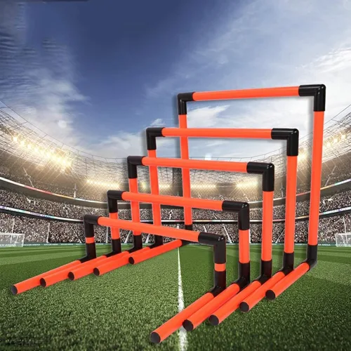 Miniatura 5 de YXXSDP Juego de 5 obstáculos de agilidad de velocidad de estadio deportivo, equipo de entrenamiento de velocidad plegable portátil para pista