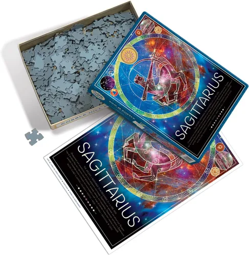 Miniatura 3 de Cobble Hill - Rompecabezas del zodiaco de 500 piezas, Sagitario, póster de muestra incluido