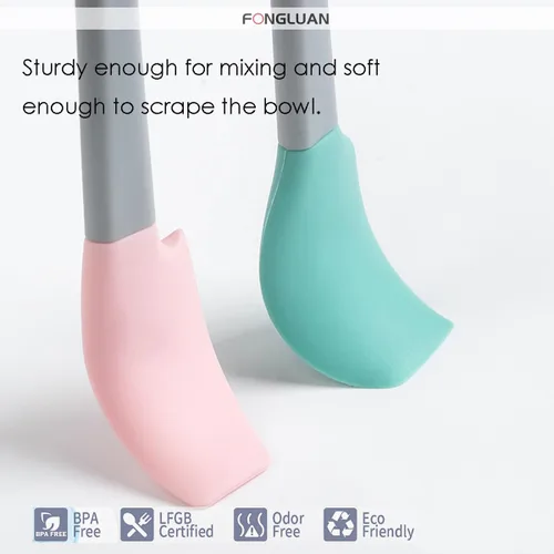 Miniatura 2 de Juego de 5 mini espátulas de silicona, resistentes al calor y antiadherentes, utensilios de cocina aptos para lavavajillas para cocinar, hornear