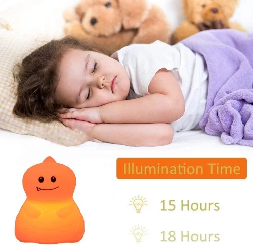 Miniatura 5 de Luz nocturna, lámpara de noche, lámpara de guardería para bebé segura para lactancia, resistente a la rotura, cuidado de los ojos, brillo