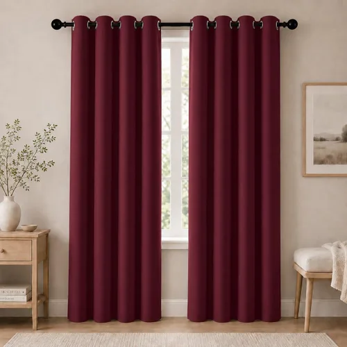 Miniatura 109 de Cortinas de oscurecimiento de habitación de 45 pulgadas de largo para dormitorio y sala de estar, cortinas térmicas aislantes con ojales