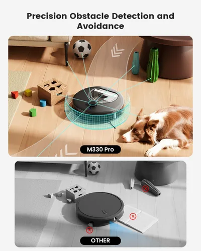 Miniatura 3 de Lefant - Robot aspirador y limpiador LiDAR, con recipiente de polvo visible de 450ml, evitación de obstáculos PSD mejorada de 190°, limpieza