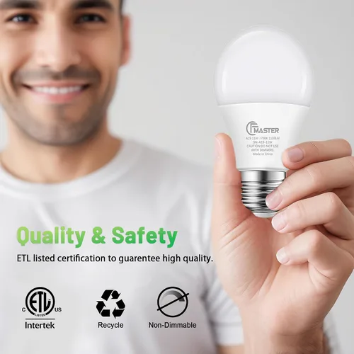 Miniatura 6 de Bombilla LED A19, bombilla LED equivalente a 75 W, 11 W 2700 K luz blanca cálida, 1100 lúmenes, bombillas no regulables, CRI 85+, sin parpadeo