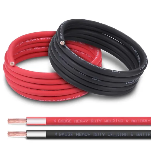Miniatura 8 de Cable de batería 1/0 AWG de 10 pies, rojo y negro, cable de soldadura OFC de cobre puro calibre 1/0 (actualizado con aislamiento más grueso), mayor
