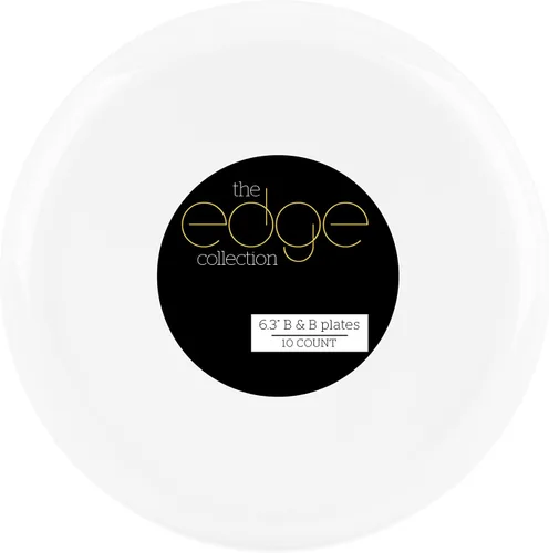 Miniatura 23 de [30 unidades de 8.6 pulgadas] Platos de fiesta de plástico azul oscuro Colección Edge Collection Premium pesado elegante vajilla desechable