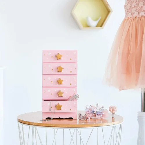 Miniatura 3 de Teamson Kids TD-12884A Fashion Star Prints Renee Joyero, RosaBlancoOro