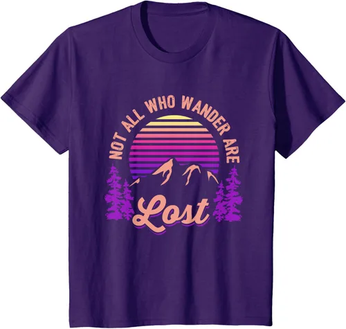 Miniatura 67 de Not All Who Wander Are Lost Vintage Mountains - Camiseta de senderismo, Negro, S