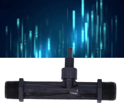 Miniatura 2 de Inyector de la irrigación, instalación fácil durable del tubo PVDF del mezclador de Venturi de la profundidad de trabajo de G3/4 0.0-8.2 ft