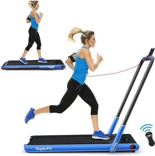 Miniatura 14 de Goplus 2 in 1 Folding Treadmill, 2.25HP Under Desk Electric Superfit Treadmill, Installation-Free with APP Control, Remote Control, Bluetooth