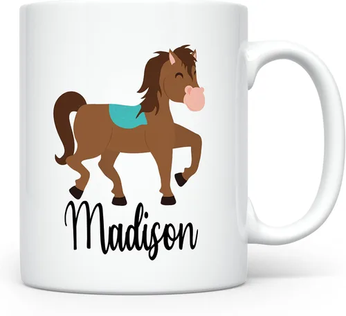 Miniatura 25 de Taza Personalizada para Niños, Niños, Niñas Taza Personalizada de Chocolate Caliente, Cacao, Café y Leche Regalo de Cumpleaños con Nombre D05