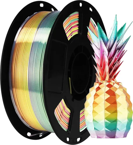 Bblife - Filamento PLA multicolor de arcoíris, brillante, cambia rápidamente de color y tiene un efecto sedoso, material para impresión 3D, 2.2