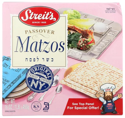 Miniatura 3 de Streit's Matzo, recién horneado, kosher para Pascua de Matzoh Crackers, ligero, crackers crujientes, 1 libra