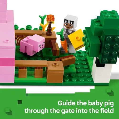 Miniatura 4 de LEGO Minecraft - Figuras de juguete y juego de La Casa del Cerdito Bebé, juguete de construcción de Minecraft para niños, niños y niñas, a partir