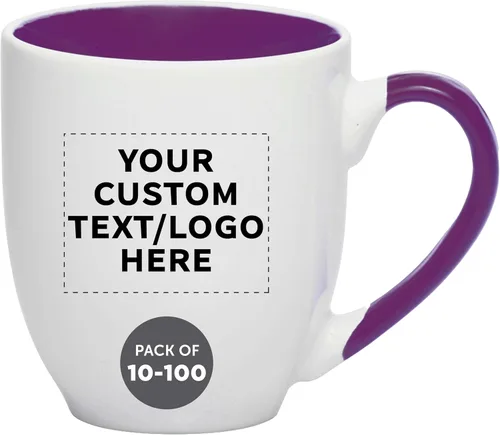 Miniatura 12 de Juego de 1 tazas de café grandes estilo bistro personalizadas de 16 onzas, paquete personalizado a granel, perfectas para café, té, expreso, cacao