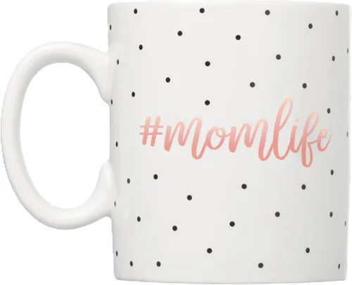 Little Pear Taza Mom Life, Taza de Café de Cerámica, Regalo Ideal para Madres Nuevas y Futuras, Apta para Lavavajillas y Microondas, 13 onzas