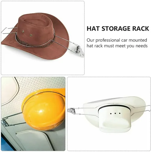 Miniatura 7 de 2 soportes para sombreros de vaquero para automóvil, de acero resistente, para colocar sobre el coche y camiones