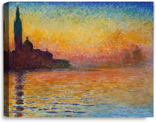 Miniatura 130 de IPIC - Reproducción artística de los lirios de agua de Claude Monet 1906, impresiones giclée coinciden con el marco dorado clásico, arte de pared