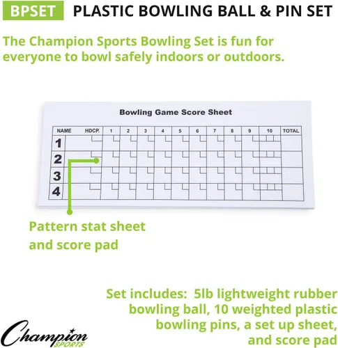 Miniatura 3 de Champion SportsWeighted Foam Bowling Pin Set