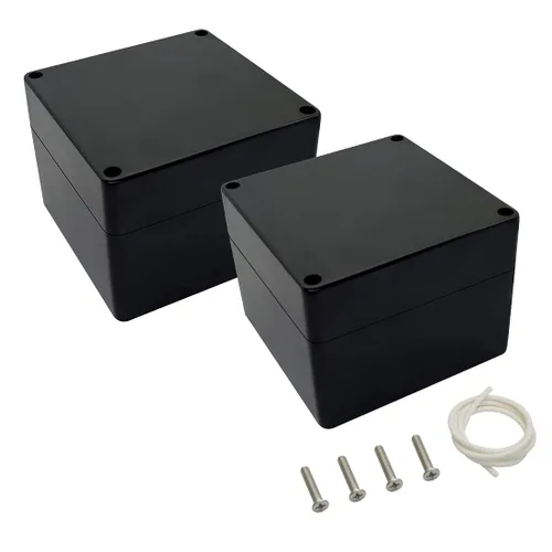 Miniatura 25 de LeMotech Caja de conexiones eléctricas de plástico ABS Caja de proyectos IP65 impermeable Caja de derivación universal para electrónicas Negro 2.48x