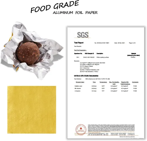 Miniatura 3 de 600 unidades de papel de aluminio de papel de aluminio para dulces de chocolate, papel cuadrado para dulces, envoltorios de papel de lata