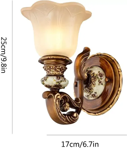 Miniatura 2 de Wall Lamp European Retro Wall Lamp Living Room Background Lamp Wall Lamp Neoclassical Lamp Bedroom Bedside Lamp Wall Lights for Living Room