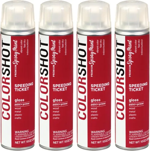Miniatura 47 de COLORSHOT Pintura en aerosol brillante, aromaterapia (lavanda) 10 onzas, paquete de 4, pintura acrílica de secado rápido, uso en interiores
