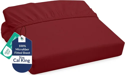 Miniatura 27 de Royale Linens Sábana Bajera King - Microfibra Cepillada Ultra Suave 1800 - Sábanas Inferiores de Lujo Hotelero - Sin Arrugas y Resistente a la Rosa