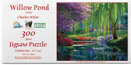 SUNSOUT INC - Willow Pond - Rompecabezas de 300 piezas por artista: Charles White, tamaño acabado 21 x 24 pulgadas, MPN# 48516