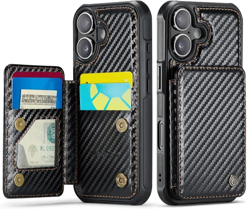 Miniatura 39 de Vinich Funda tipo cartera para iPhone 11 con tarjetero, bloqueo RFID, ranuras de crédito, función atril, a prueba de golpes, para iPhone 11 de 6.1