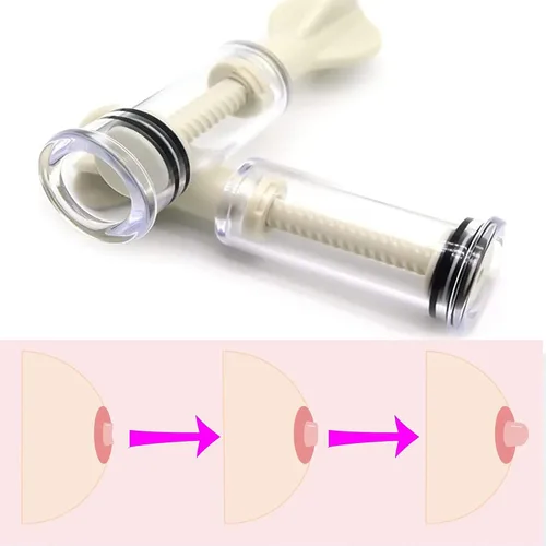 Miniatura 3 de Jesakmie 4 correctores de pezones para pezones planos o invertidos, bomba de pezón portátil, lactancia materna o mujeres