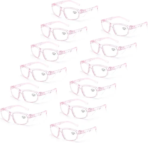Miniatura 53 de ProtectX Anteojos de seguridad clásicos, lentes antivaho resistentes a los arañazos, gafas protectoras para el trabajo, interior/exterior, ANSI Z87.1