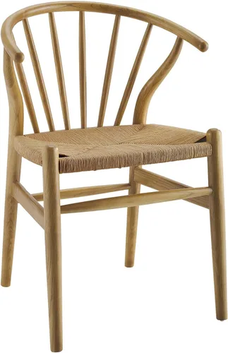 Miniatura 9 de Modway Flourish Mid-Century - Silla de comedor de madera rústica moderna en color negro