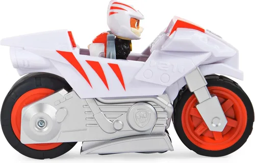 Miniatura 4 de PAW Patrol, Moto Pups Moto Deluxe de Wildcat, vehículo de motocicleta de tracción que hace piruetas y figura de juguete Gato montés