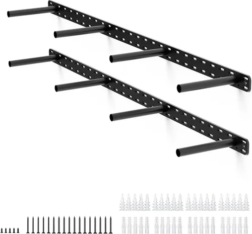 Miniatura 15 de 2 soportes flotantes de metal ocultos resistentes para estantes, estantes invisibles sin plantilla (16 x 6 x 1.5 pulgadas sin herramientas)