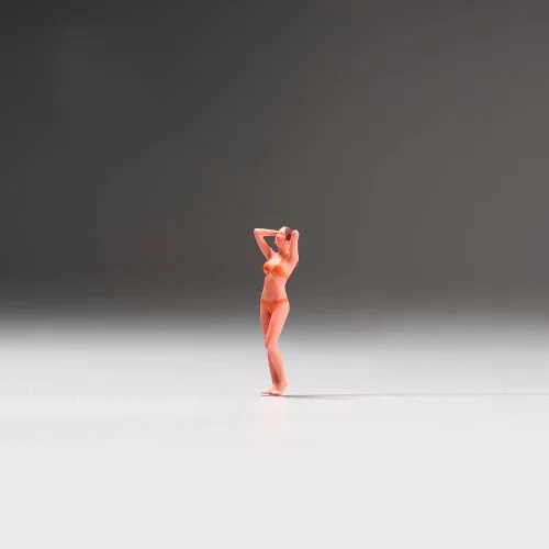 Figuras en miniatura a escala 1:64, figura de acción de diorama de personas pequeñas, accesorios de escena de resina, muñequeras, figuras de Chica
