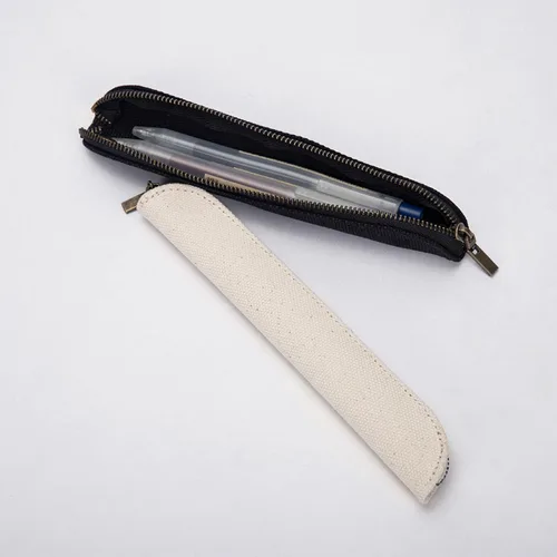 Miniatura 7 de Estuche de lona Cartucheras De Maquillaje Pure Color Simple Mini (Beige, S)