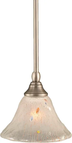 Miniatura 66 de Toltec Lighting Tallo Colgado Mini colgante, acabado de cobre negro, 3.5" cuadrado humo burbuja vidrio