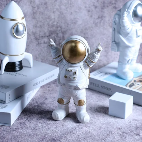 Miniatura 5 de Colias Wing Estatuas de astronauta, escultura, adorno para el hogar, artes y manualidades, accesorios de escritorio, decoración de mesa, soporte