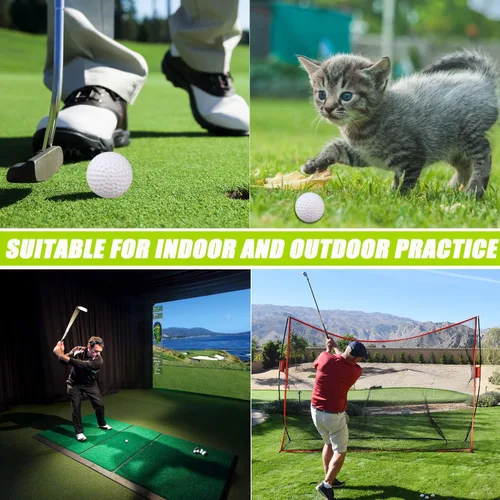 Miniatura 5 de KOFULL Pelotas de golf de plástico, paquete de 24/50/100 pelotas de golf falsas de plástico hueco, para entrenamiento en interiores y exteriores