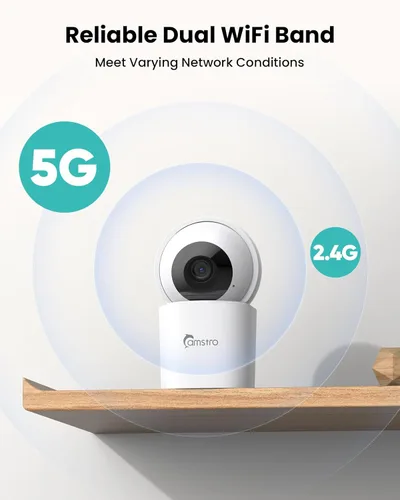 Miniatura 3 de Cámara de seguridad 3K para interiores, paquete de 2, cámara WiFi panorámica/inclinación de 360° para seguridad del hogar, cámara de 2.4/5GHz